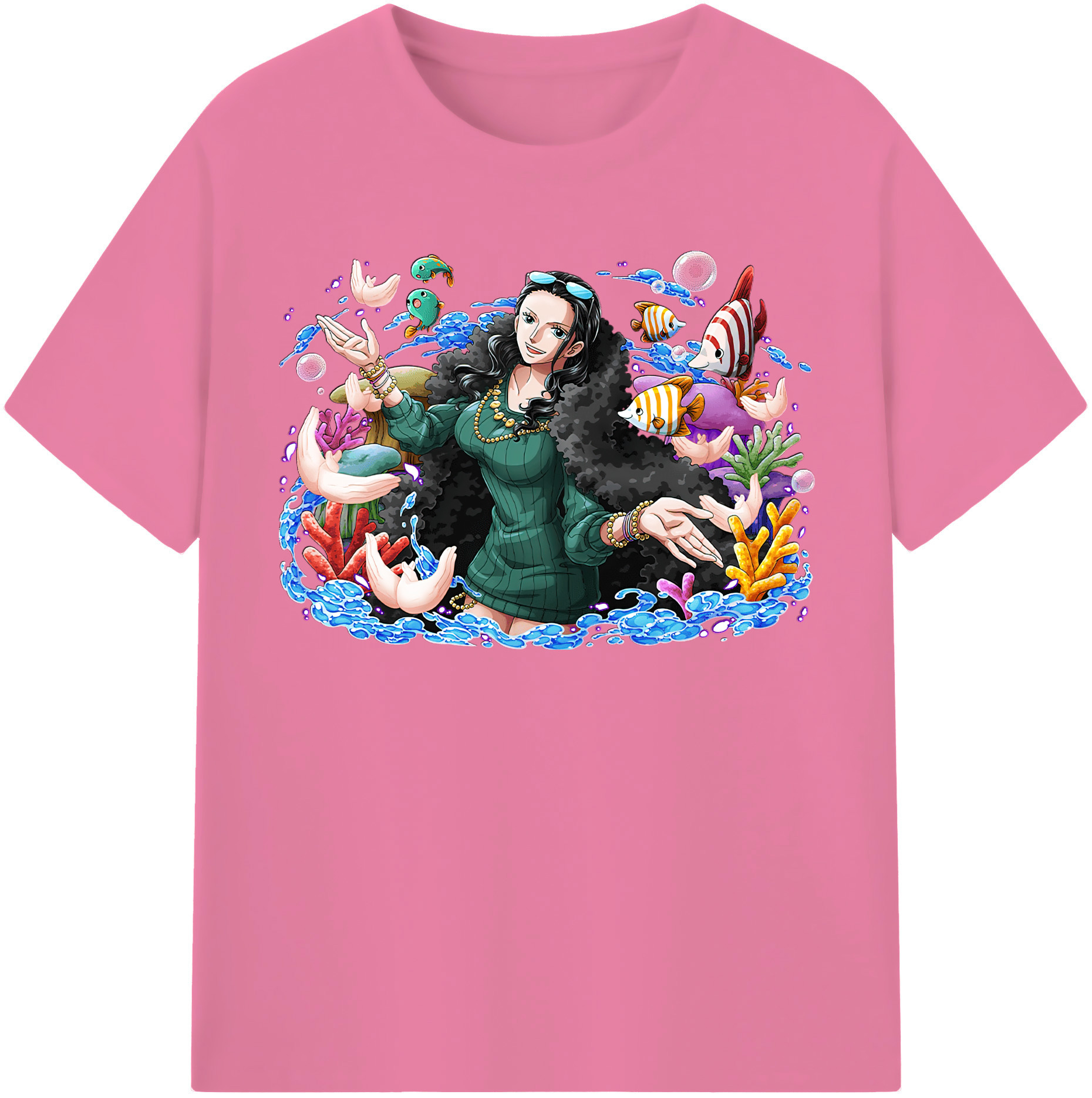ワンピース ニコ・ロビン ONE PIECE Nico Robin 綿100％半袖Tシャツ（フロントプリント）